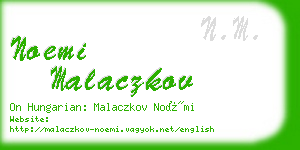 noemi malaczkov business card